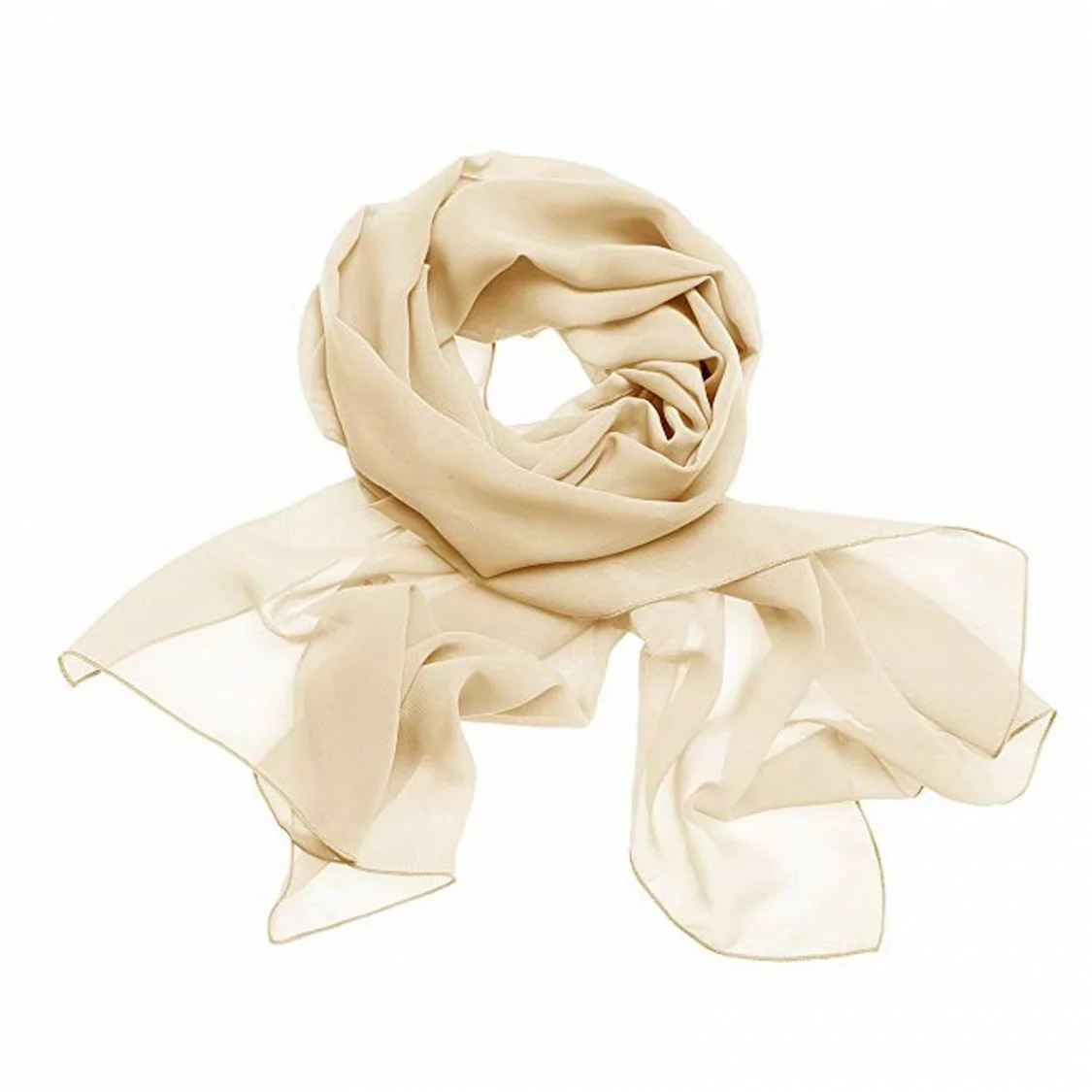 Foulard 90x180cm Silk Feeling 1pz Beige-FOULARD | Worldofjewel.com