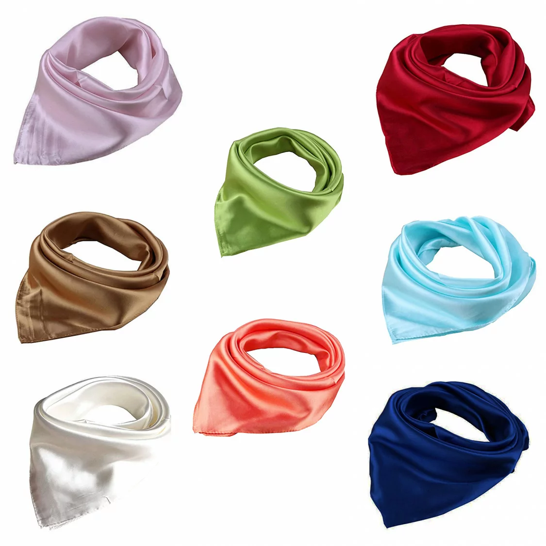 Foulard 90x90cm Monocolore 10pz Mix-FOULARD | Worldofjewel.com