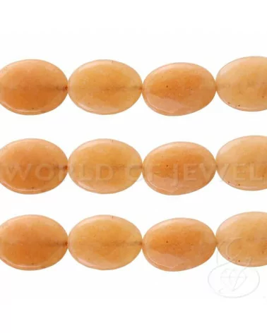 Giada Arancio Ovale Piatto Sfaccettato 10x14mm-GIADA ARANCIO | Worldofjewel.com