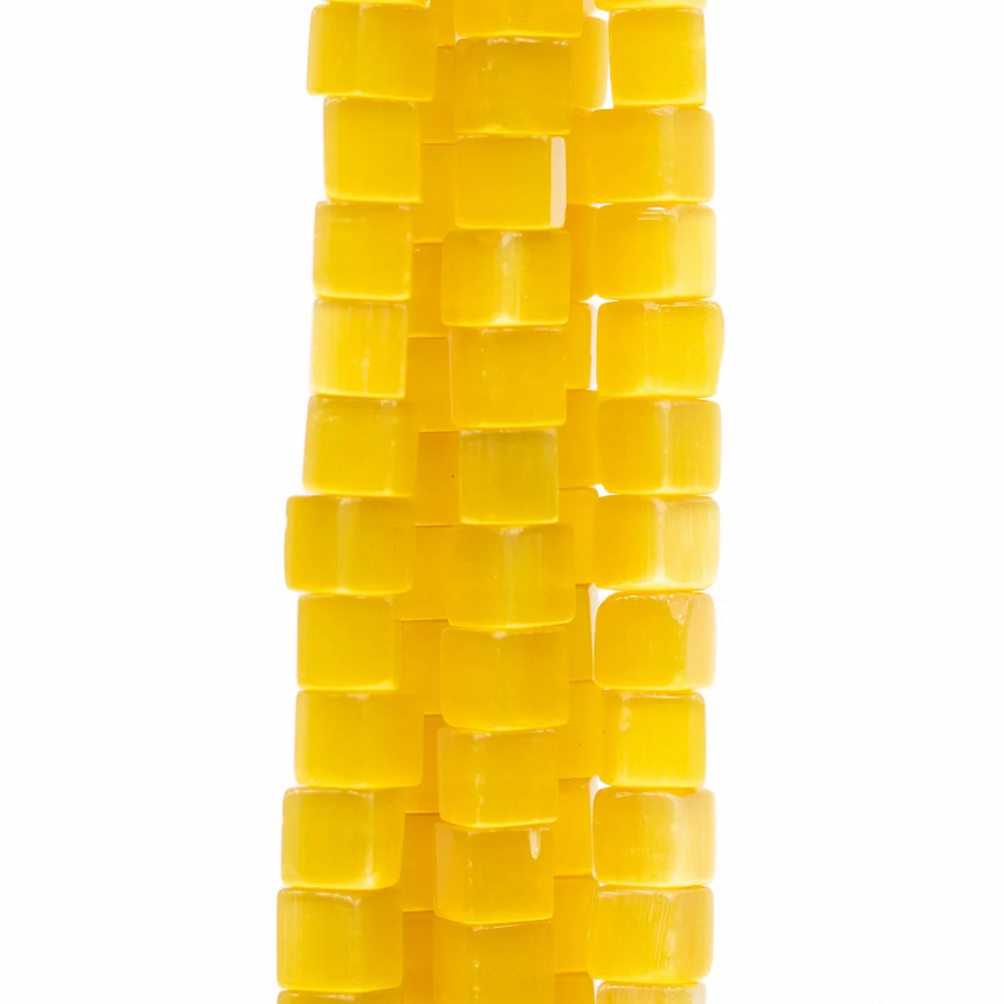 Occhio Di Gatto Cubo 6mm Giallo-OCCHIO DI GATTO | Worldofjewel.com