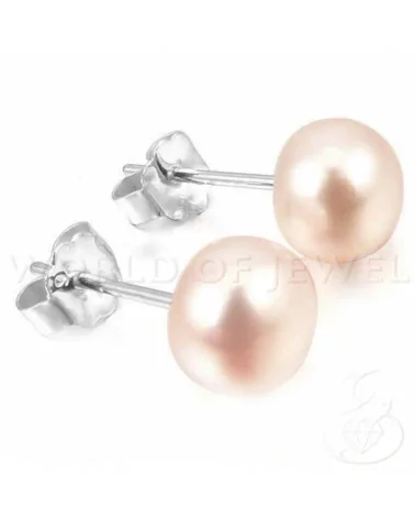 Orecchini Di Argento 925 E Perle Di Fiume 4,5-5,0mm 6 Paia Rosa-PERNO PERLE DI FIUME | Worldofjewel.com