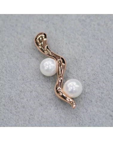 Pendente Di Argento 925 Con Perle Di Maiorca 10x30mm-ARGENTO 925 DESIGN ITALY | Worldofjewel.com