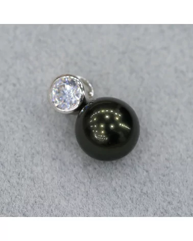 Pendente Di Argento 925 Con Punto Luce E Perle Di Maiorca 12x20mm-ARGENTO 925 DESIGN ITALY | Worldofjewel.com