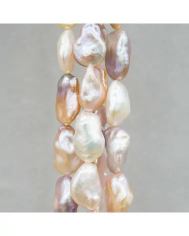 Perle Di Fiume Barocche Drops Pepite 14-22mm-PERLE SCARAMAZZE PIATTE | Worldofjewel.com