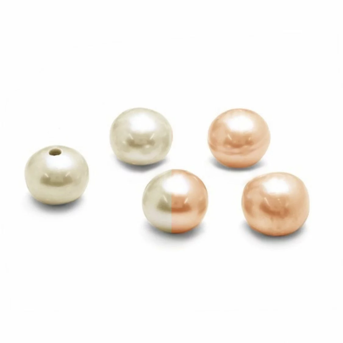 Perle di Fiume Bottoni Cabochon 1 Foro 4,5-5,0mm 90 Paia Bianco-1 FORO BOTTONI | Worldofjewel.com