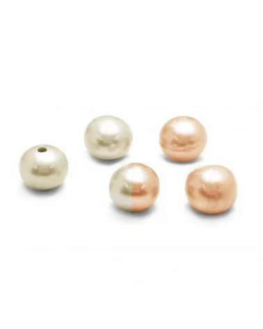 Perle di Fiume Bottoni Cabochon 1 Foro 5,0-5,5mm 80 Paia Bianco-1 FORO BOTTONI | Worldofjewel.com