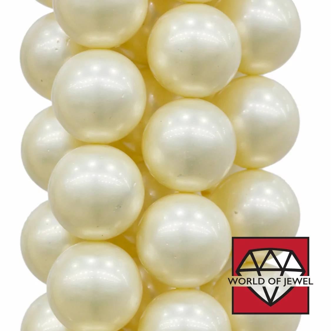 Perle di Maiorca Giallo Chiaro Tondo Liscio 14mm-PERLE ORO | Worldofjewel.com