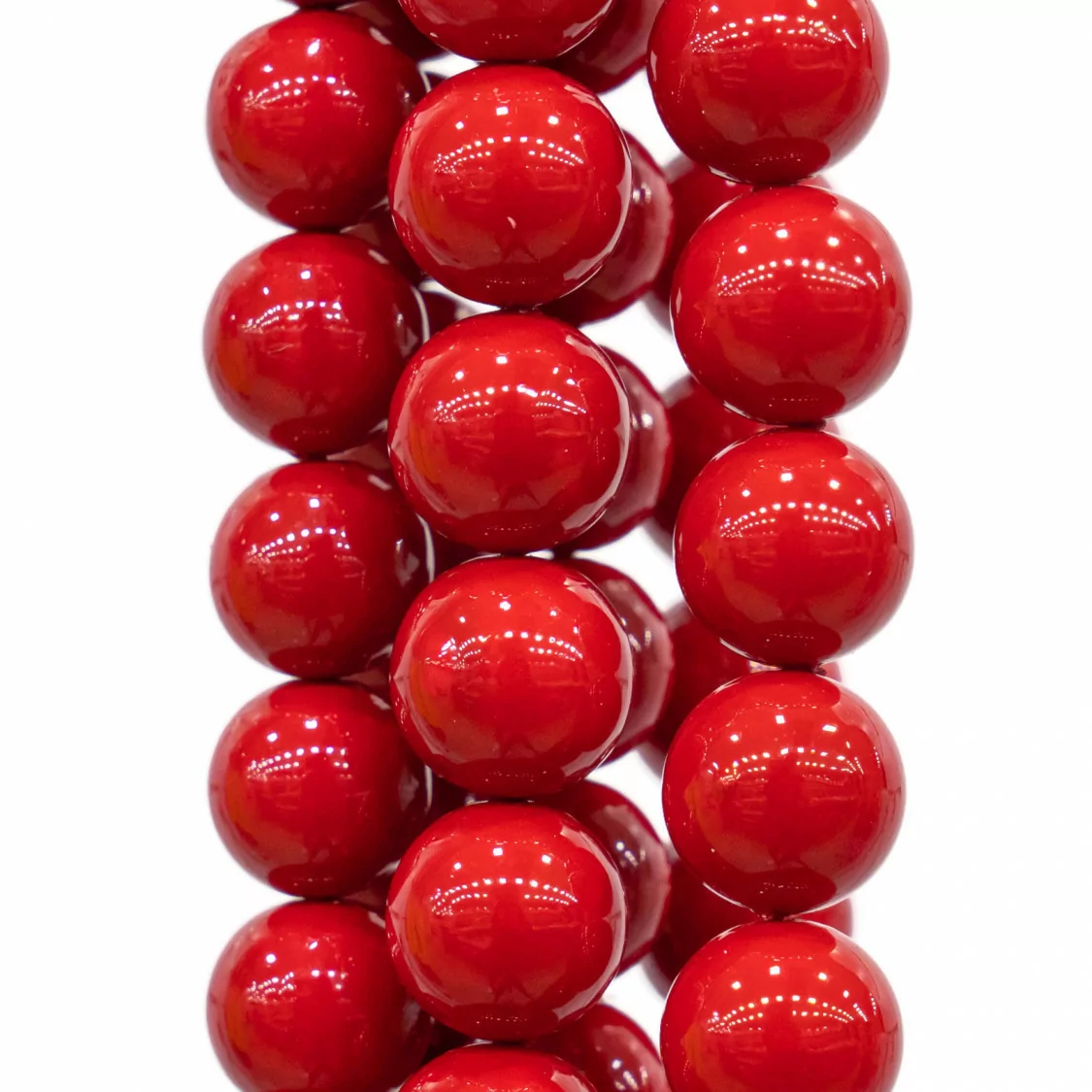 Perle di Maiorca Rosso Tondo Liscio 18mm-PERLE ROSSE | Worldofjewel.com