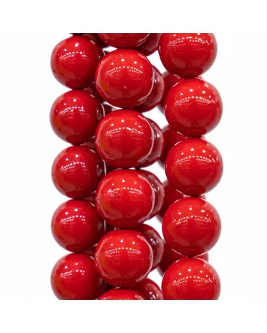 Perle di Maiorca Rosso Tondo Liscio 20mm-PERLE ROSSE | Worldofjewel.com