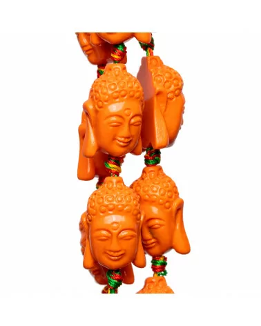 Perline Di Resina A Filo Buddha 16x23mm 15pz Arancio-RESINA A FILO | Worldofjewel.com