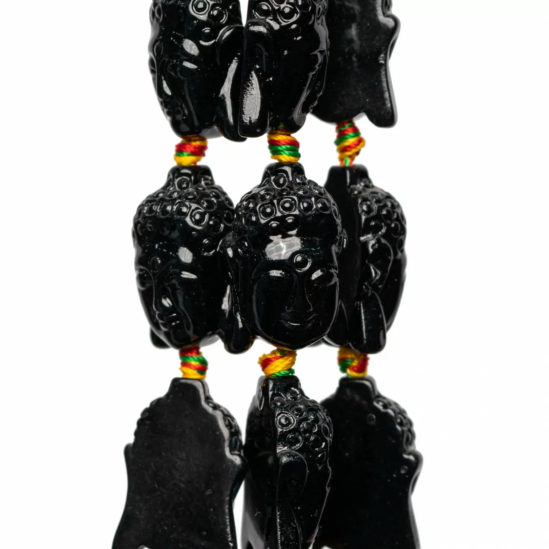 Perline Di Resina A Filo Buddha 16x23mm 15pz Nero-RESINA A FILO | Worldofjewel.com