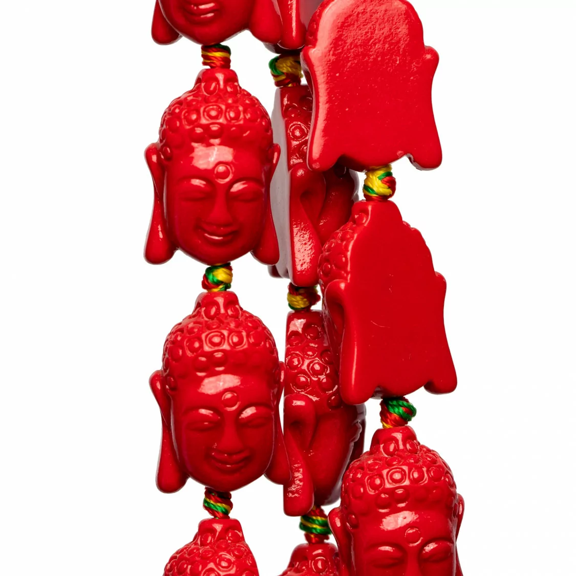 Perline Di Resina A Filo Buddha 16x23mm 15pz Rosso-RESINA A FILO | Worldofjewel.com