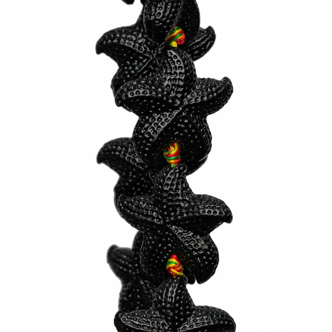 Perline Di Resina A Filo Stelle Marine 28mm 12pz Nero-RESINA A FILO | Worldofjewel.com