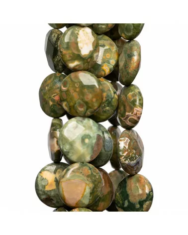 Riolite Tondo Piatto Sfaccettato 16mm Verde-RIOLITE | Worldofjewel.com