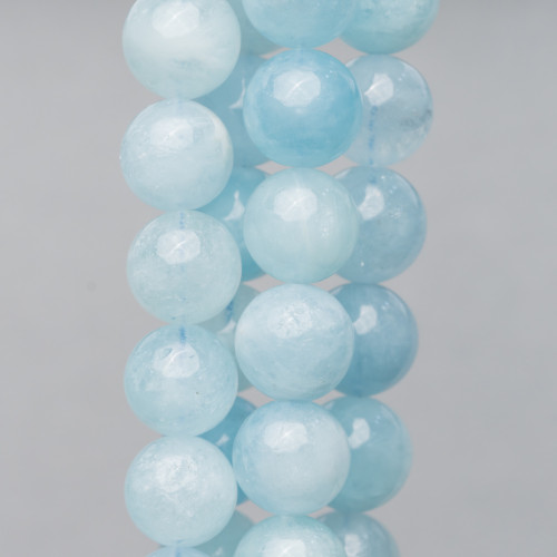 Aquamarine Milk Round Smooth (ASB) 13mm