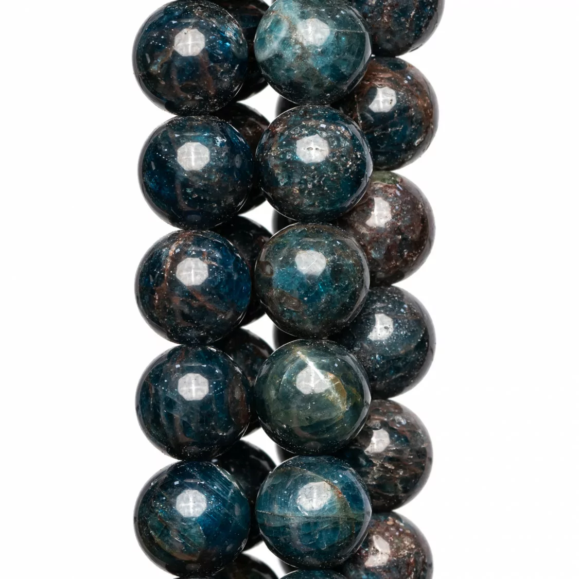 Apatite Grezzo Economico Tondo Liscio 12mm Scuro-APATITE | Worldofjewel.com