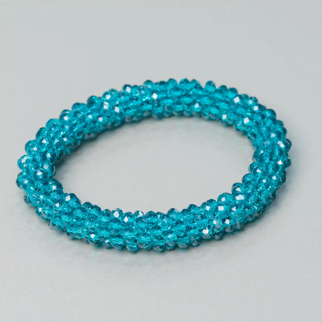 Bracciale Elastico Di Cristalli Intrecciati 10mm Con Cristalli da 4,5mm 1pz MOD14-BRACCIALI DI CRISTALLI | Worldofjewel.com