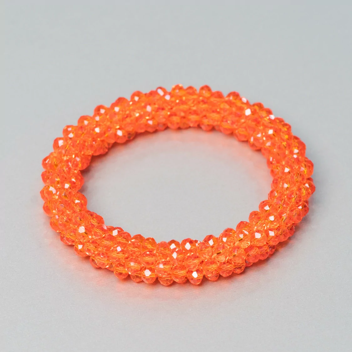 Bracciale Elastico Di Cristalli Intrecciati 10mm Con Cristalli da 4,5mm 1pz MOD18-BRACCIALI DI CRISTALLI | Worldofjewel.com