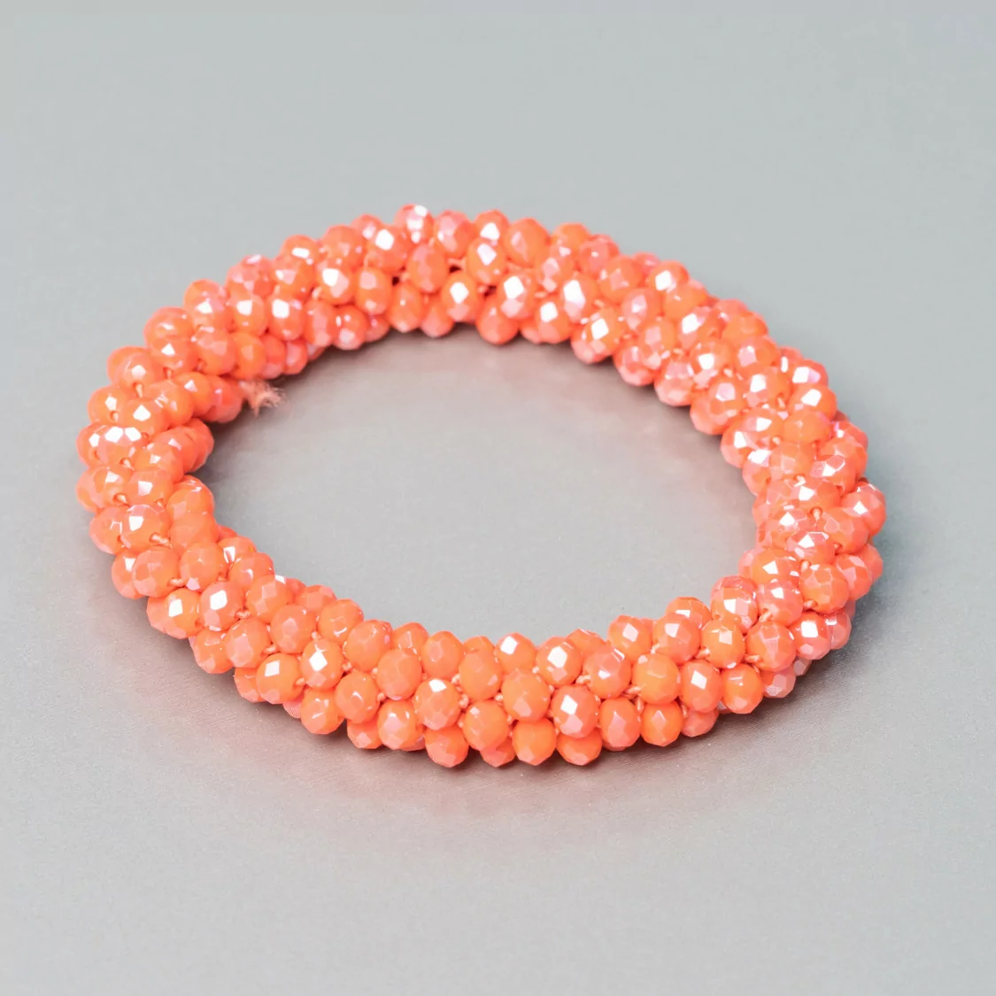 Bracciale Elastico Di Cristalli Intrecciati 10mm Con Cristalli da 4,5mm 1pz MOD27-BRACCIALI DI CRISTALLI | Worldofjewel.com