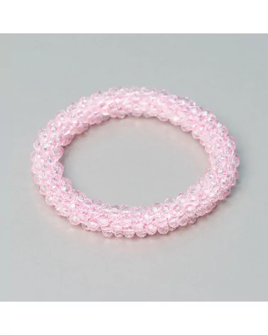 Bracciale Elastico Di Cristalli Intrecciati 10mm Con Cristalli da 4,5mm 1pz MOD30-BRACCIALI DI CRISTALLI | Worldofjewel.com