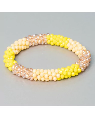 Bracciale Elastico Di Cristalli Intrecciati 10mm Con Cristalli da 4,5mm 1pz MOD31-BRACCIALI DI CRISTALLI | Worldofjewel.com