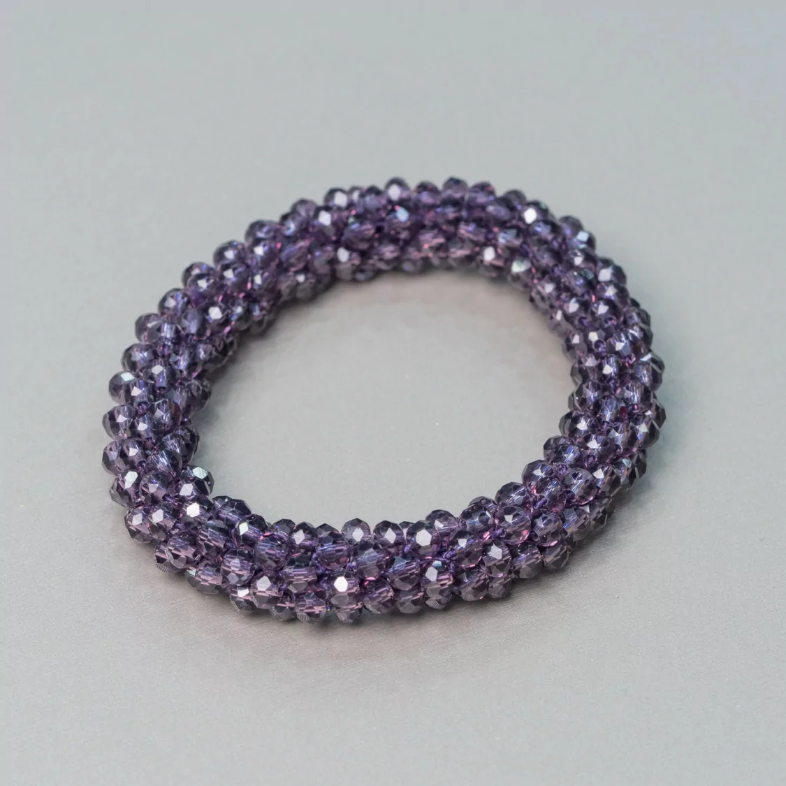 Bracciale Elastico Di Cristalli Intrecciati 10mm Con Cristalli da 4,5mm 1pz MOD33-BRACCIALI DI CRISTALLI | Worldofjewel.com