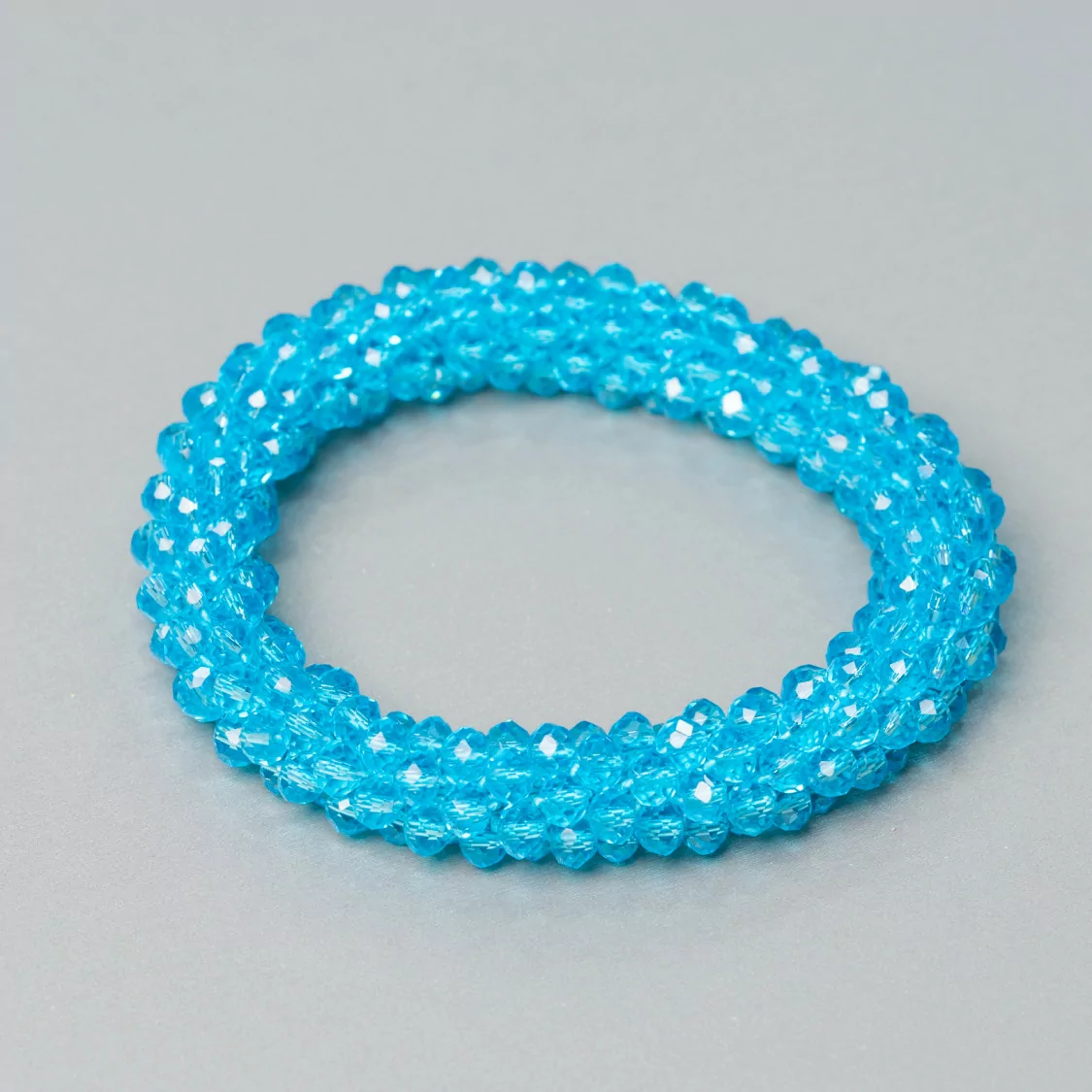 Bracciale Elastico Di Cristalli Intrecciati 10mm Con Cristalli da 4,5mm 1pz MOD36-BRACCIALI DI CRISTALLI | Worldofjewel.com