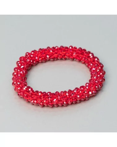 Bracciale Elastico Di Cristalli Intrecciati 10mm Con Cristalli da 4,5mm 1pz MOD4-BRACCIALI DI CRISTALLI | Worldofjewel.com