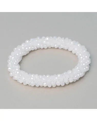 Bracciale Elastico Di Cristalli Intrecciati 10mm Con Cristalli da 4,5mm 1pz MOD46-BRACCIALI DI CRISTALLI | Worldofjewel.com