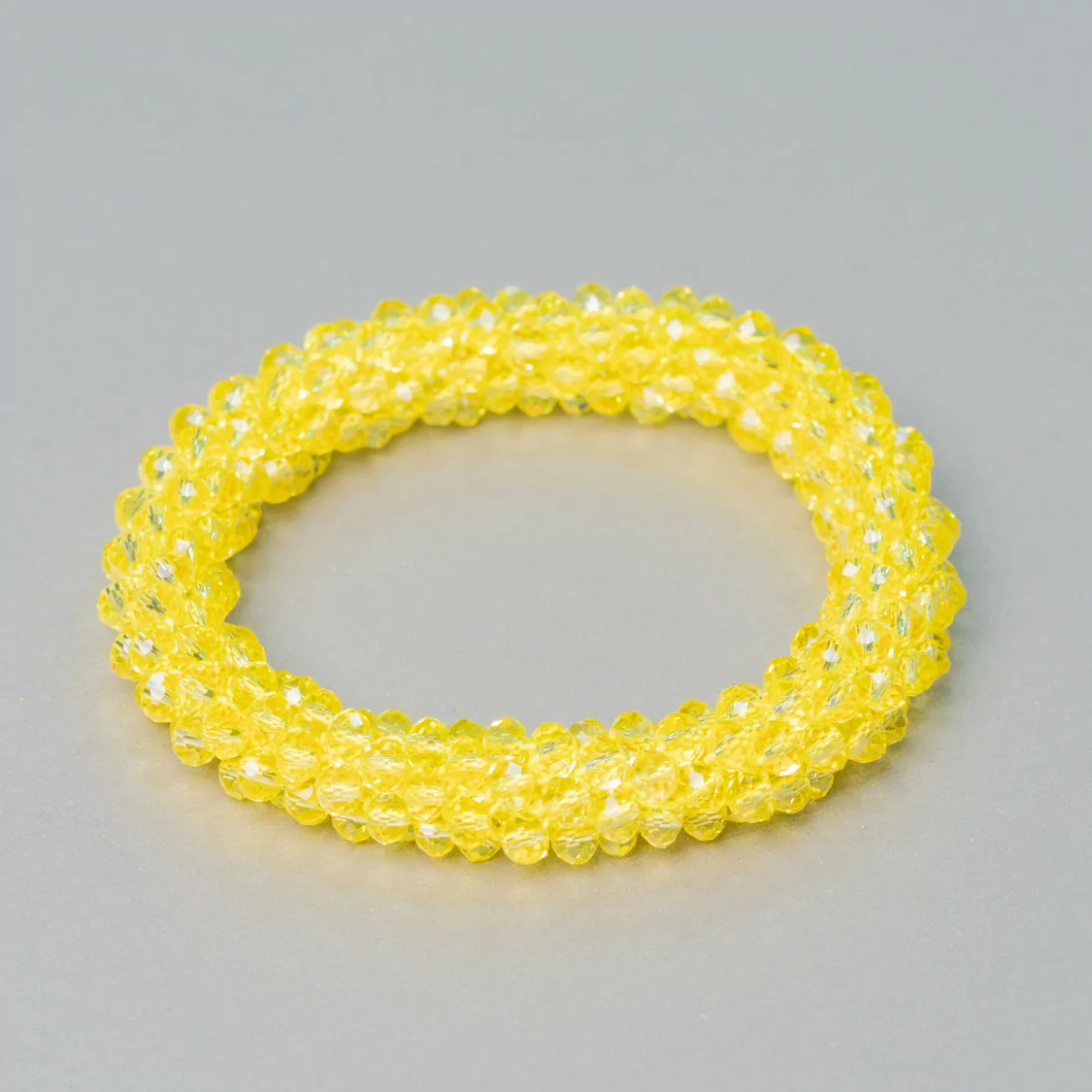 Bracciale Elastico Di Cristalli Intrecciati 10mm Con Cristalli da 4,5mm 1pz MOD48-BRACCIALI DI CRISTALLI | Worldofjewel.com