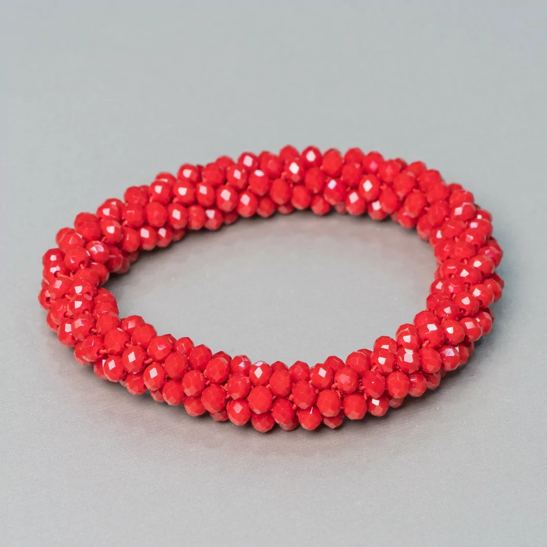 Bracciale Elastico Di Cristalli Intrecciati 10mm Con Cristalli da 4,5mm 1pz MOD49-BRACCIALI DI CRISTALLI | Worldofjewel.com