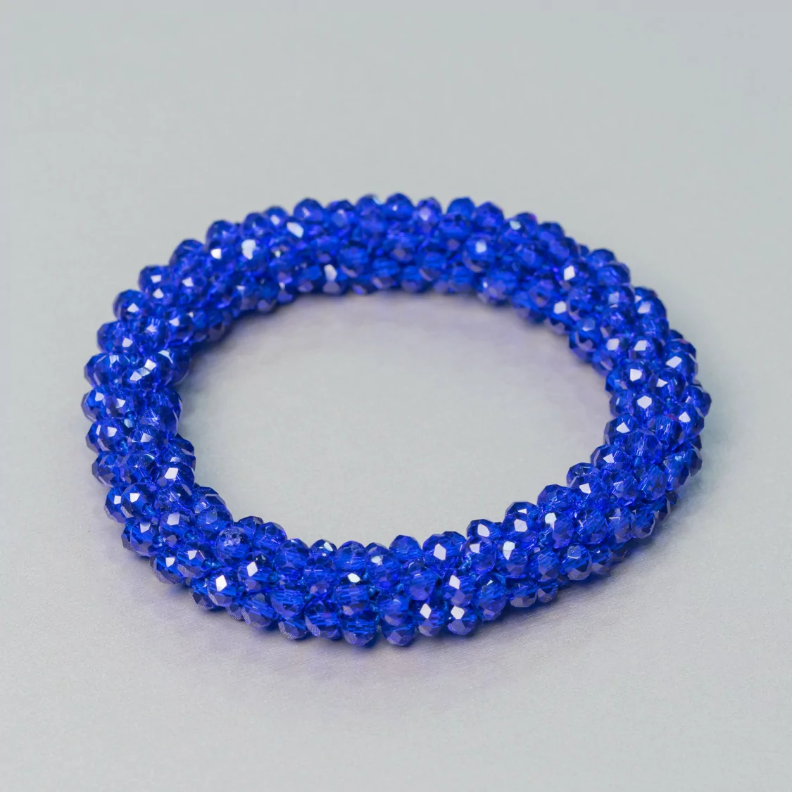 Bracciale Elastico Di Cristalli Intrecciati 10mm Con Cristalli da 4,5mm 1pz MOD8-BRACCIALI DI CRISTALLI | Worldofjewel.com