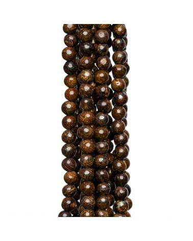 Bronzite Tondo Liscio 4mm-BRONZITE SCURO | Worldofjewel.com