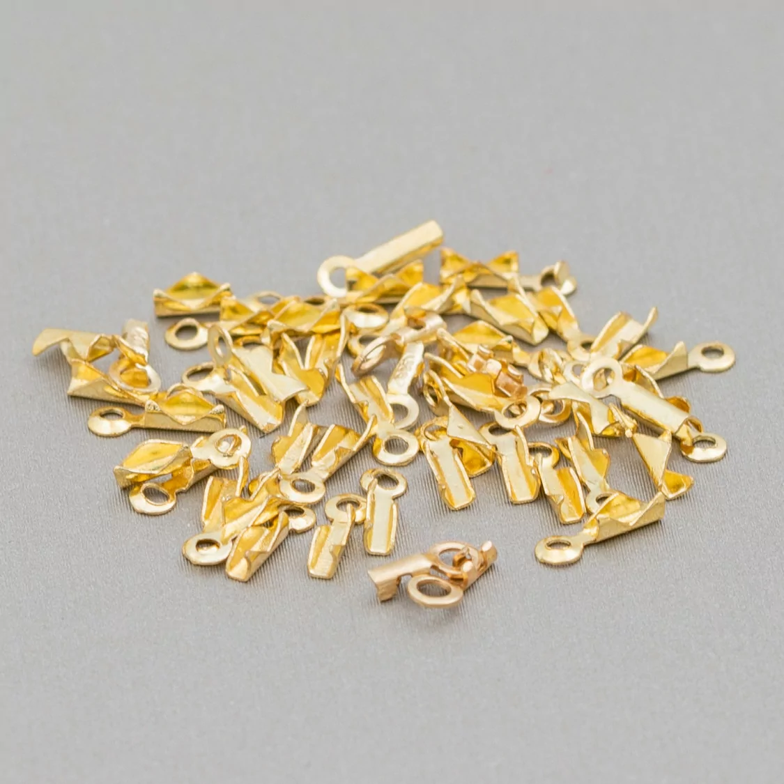 Capocorda Di Bronzo 2x7,5mm 20gr Dorato-CAPOCORDA | Worldofjewel.com