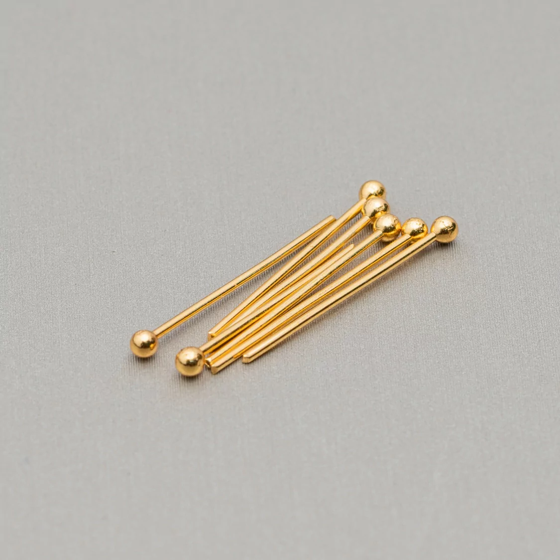 Chiodini Spilli Di Acciaio Testa Tonda 0,7x20mm 45gr Placcato Oro-CHIODINI A PALLINA | Worldofjewel.com