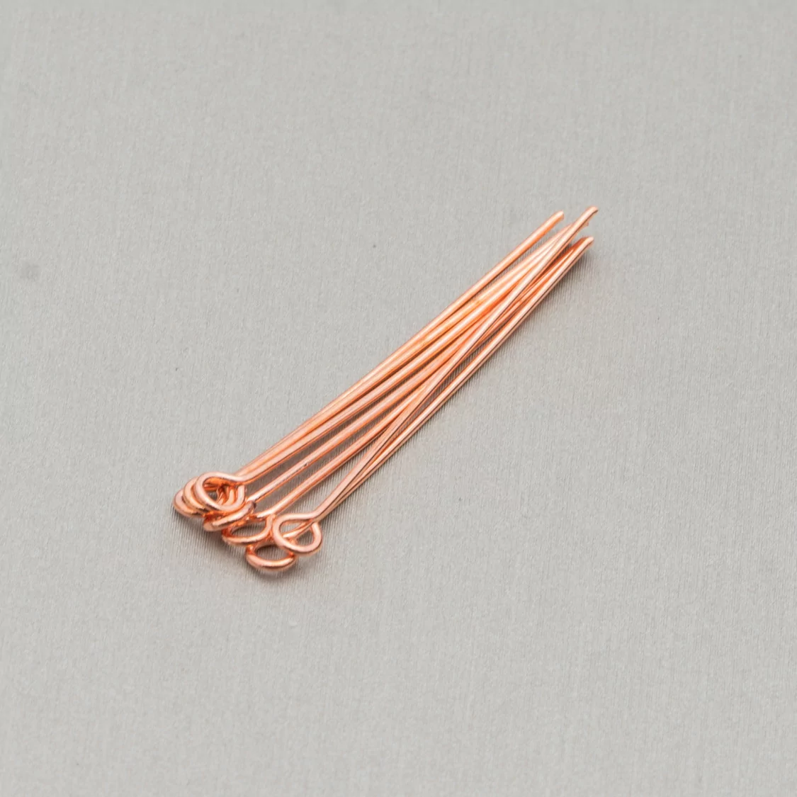 Chiodini Spilli Di Ottone Testa Asola Anellino 40mm Filo 0,70mm 1 kg Oro Rosa-CHIODINI A OCCHIELLO | Worldofjewel.com