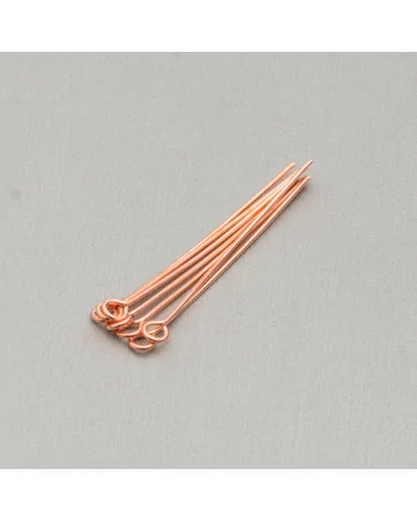 Chiodini Spilli Di Ottone Testa Asola Anellino 60mm Filo 0,70mm 1 kg Oro Rosa-CHIODINI A OCCHIELLO | Worldofjewel.com