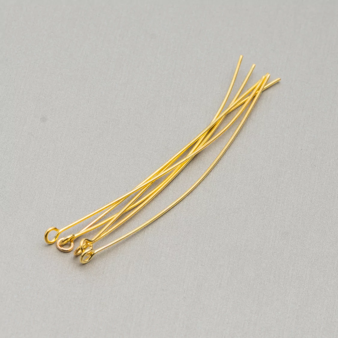 Chiodini Spilli Di Ottone Testa Asola Anellino 70mm Filo 0,70mm 1 kg Dorato-CHIODINI A OCCHIELLO | Worldofjewel.com