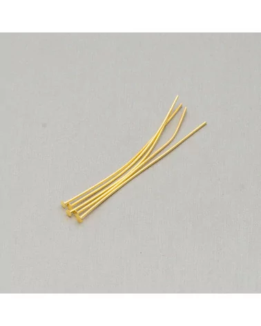 Chiodini Spilli Di Ottone Testa Piatta 50mm Filo 0,7mm 1 kg Dorato-CHIODINI A TESTA PIATTA | Worldofjewel.com