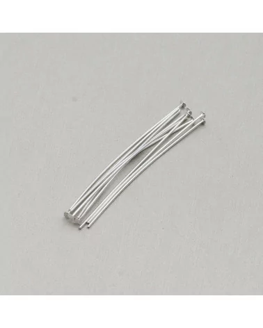 Chiodini Spilli Di Ottone Testa Piatta 50mm Filo 0,7mm 1 kg Rodiato-CHIODINI A TESTA PIATTA | Worldofjewel.com