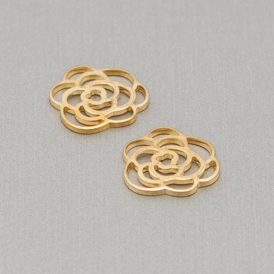 Componente Connettore Di Bronzo Fiore Traforato 11mm 80pz-CONNETTORI LISCI | Worldofjewel.com