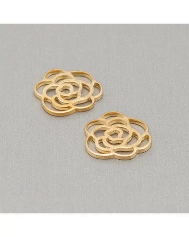 Componente Connettore Di Bronzo Fiore Traforato 11mm 80pz-CONNETTORI LISCI | Worldofjewel.com