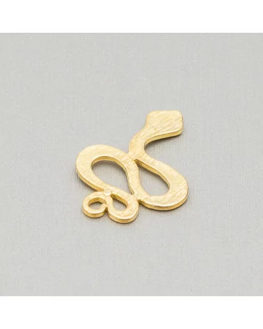 Componente Connettore Di Bronzo Pendente Rigato Con Un Foro Serpente 16x24mm 40pz-CONNETTORI LISCI | Worldofjewel.com