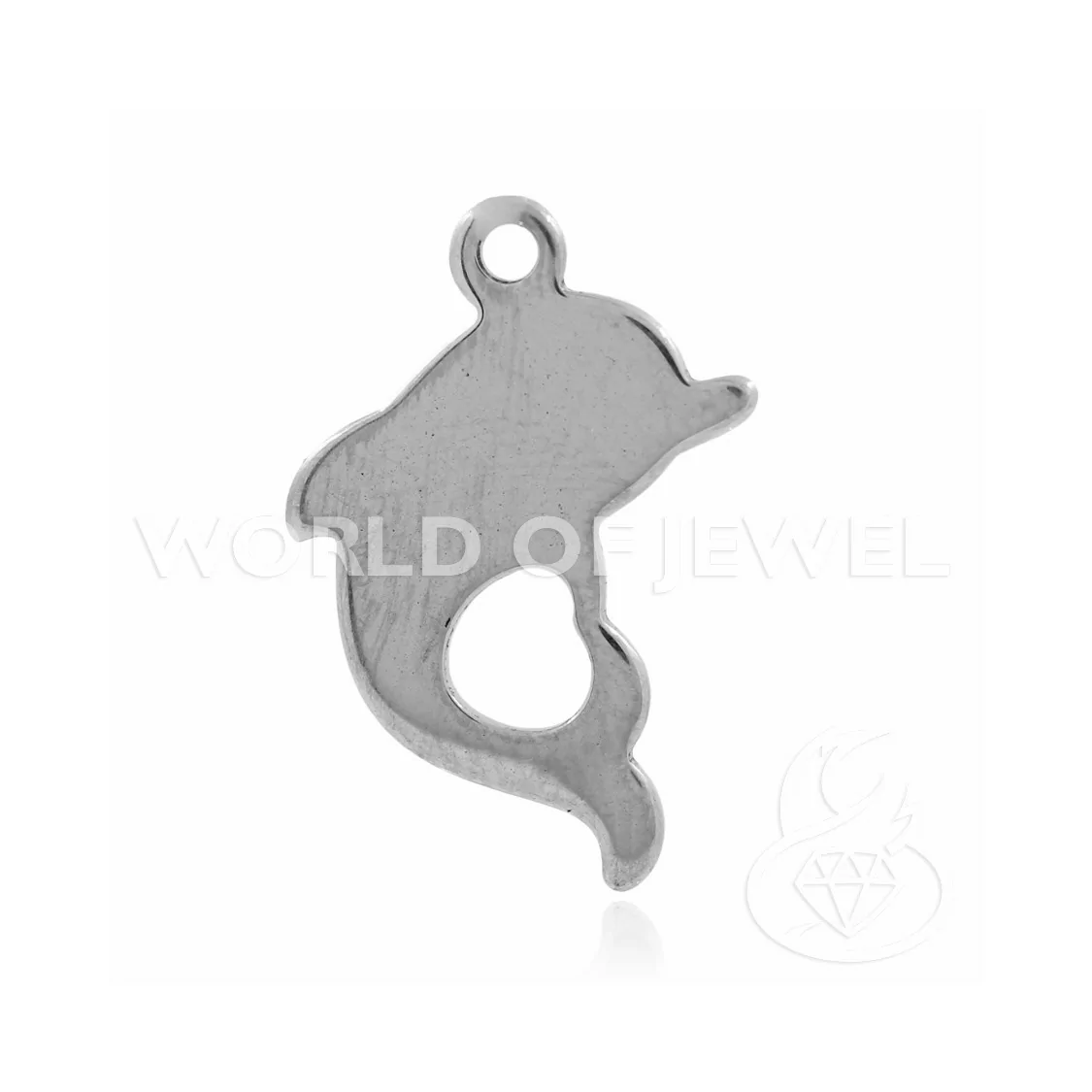 Componente Di Acciaio Gatto Pendente 12x18mm 72pz-CONNETTORI LISCI | Worldofjewel.com