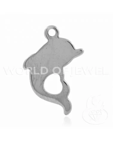 Componente Di Acciaio Gatto Pendente 12x18mm 72pz-CONNETTORI LISCI | Worldofjewel.com