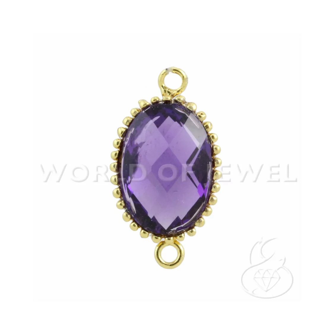 Componente Di Argento 925 Cabochon Idrotermale Ovale 12x22mm 4pz Dorato Viola- CABOCHON DI PIETRE DURE | Worldofjewel.com