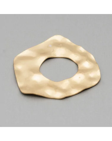 Componente Di Bronzo Battuto Piastra Irregolare Forata 45x53mm 15pz-CONNETTORI LISCI | Worldofjewel.com