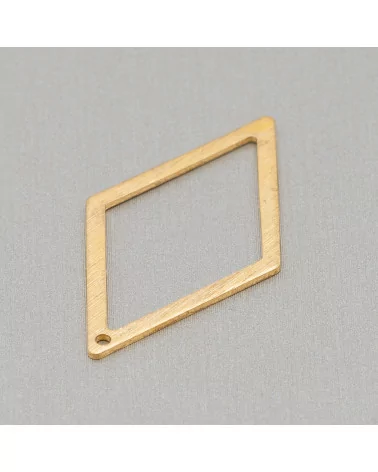 Componente Di Bronzo Battuto Ronbo Vuoto 18,5x33mm 30pz-CONNETTORI LISCI | Worldofjewel.com