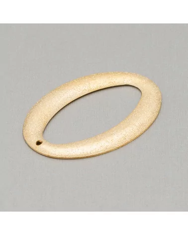 Componente Di Bronzo Satinato Pendente A Ovale 22,5x34mm 30pz-CONNETTORI LISCI | Worldofjewel.com