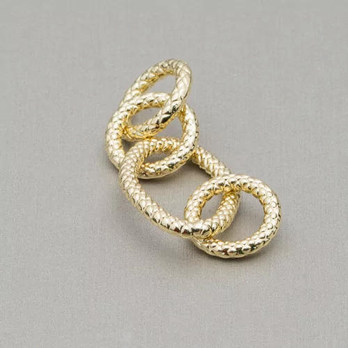 Componente Latón Cadena 4 Anillos 17x44mm 20pcs Dorado